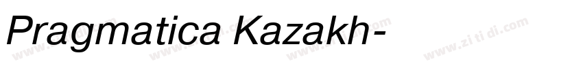 Pragmatica Kazakh字体转换